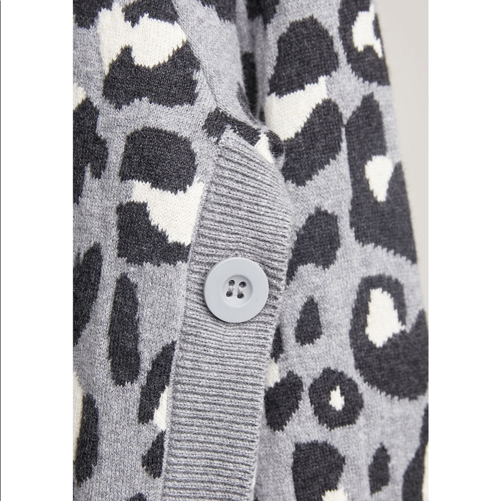 New Stella & Dot - The Side Button Sweater-Leopard